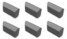 K20、K21型用于镶制十字与X型硬质合金钎头用钎片