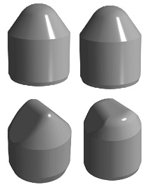 锥形齿、楔形齿、边楔齿